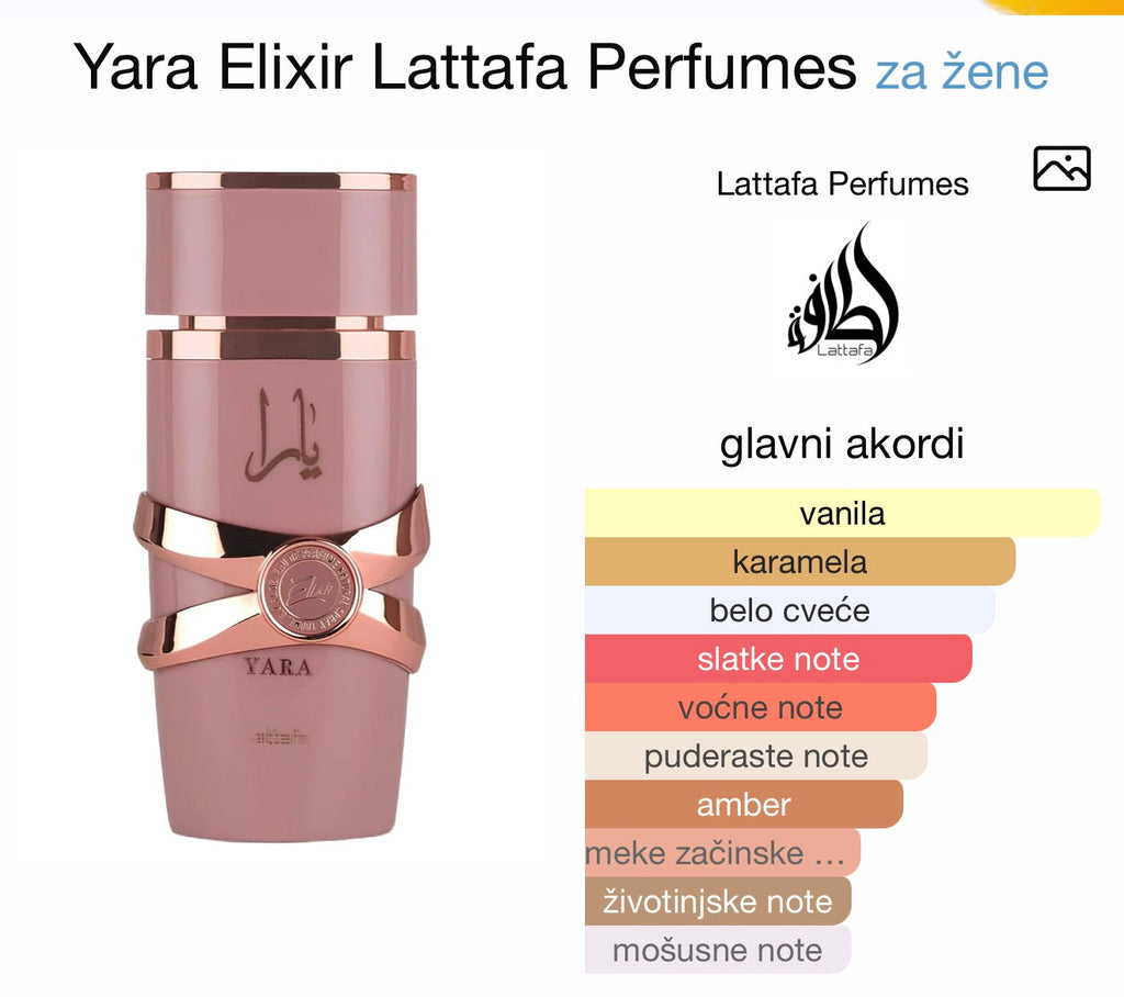 Yara Elixir by Lattafa - Zahra Dubai Parfemi