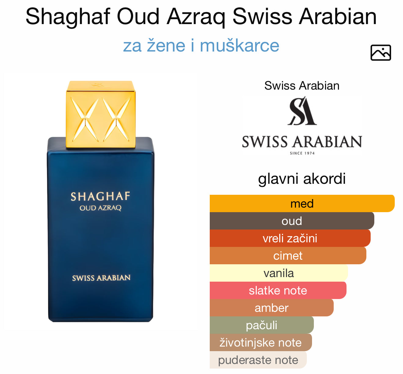 Shaghaf Oud Azraq - Zahra Dubai Parfemi