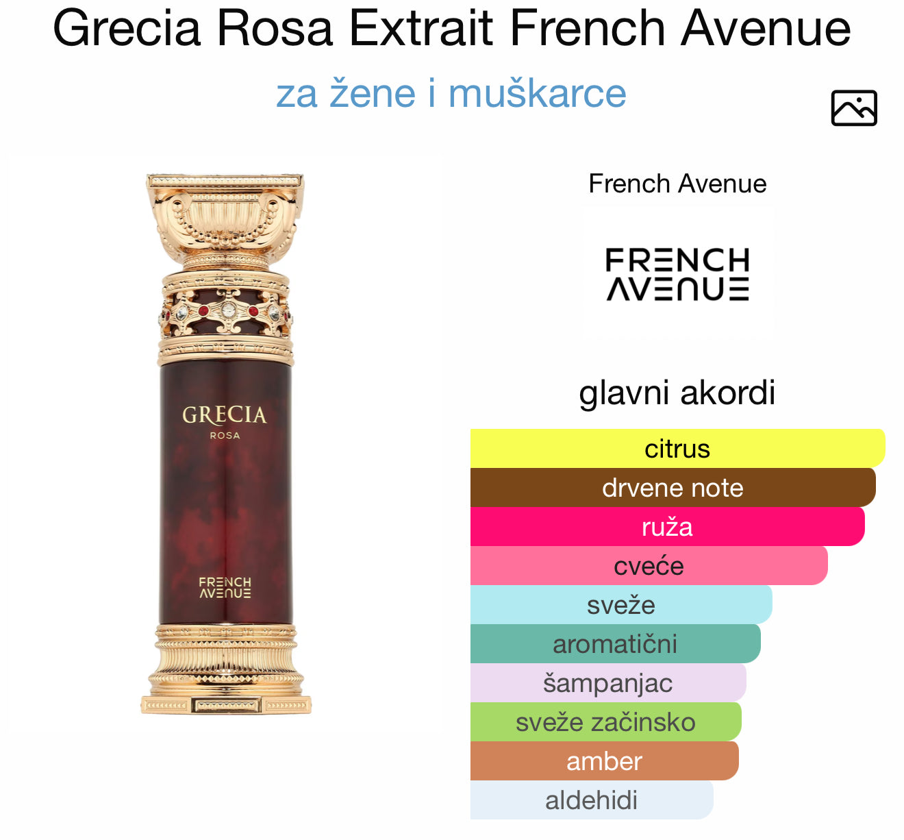 Grecia Rosa Extrait by French Avenue
