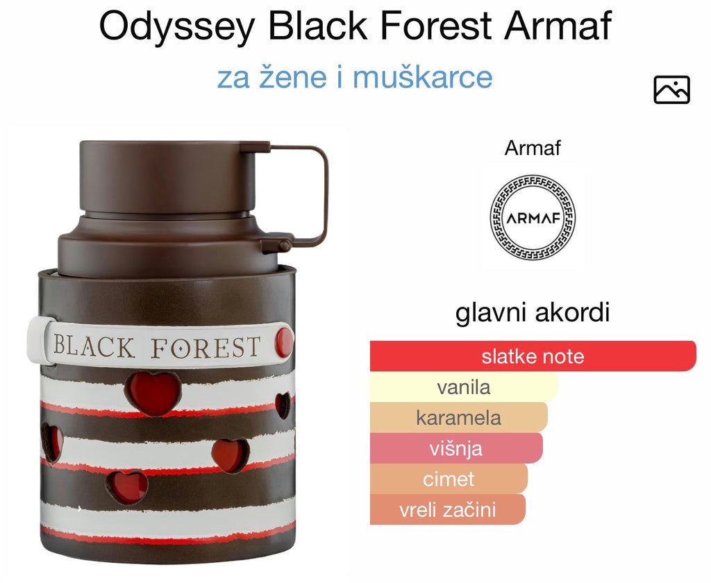 Odyssey Black Forest by Armaf - Zahra Dubai Parfemi