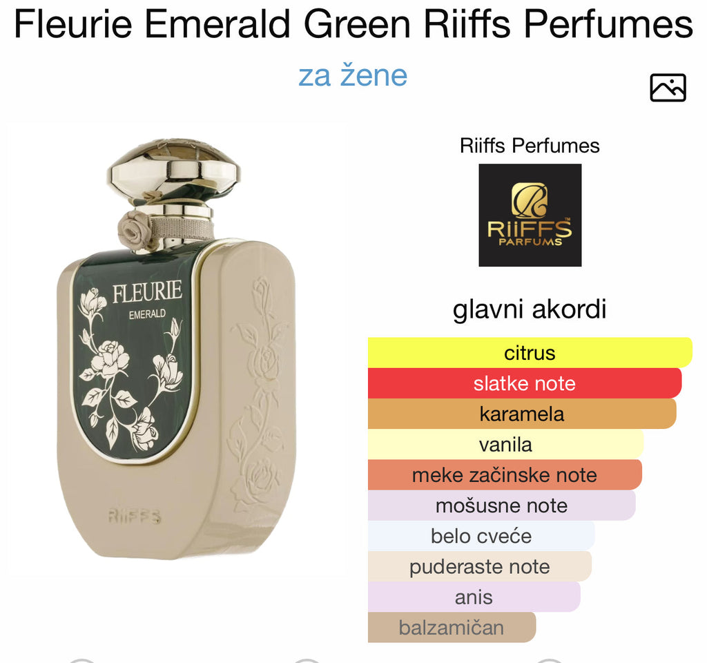 Fleurie Emerald Green by Riiffs - Zahra Dubai Parfemi