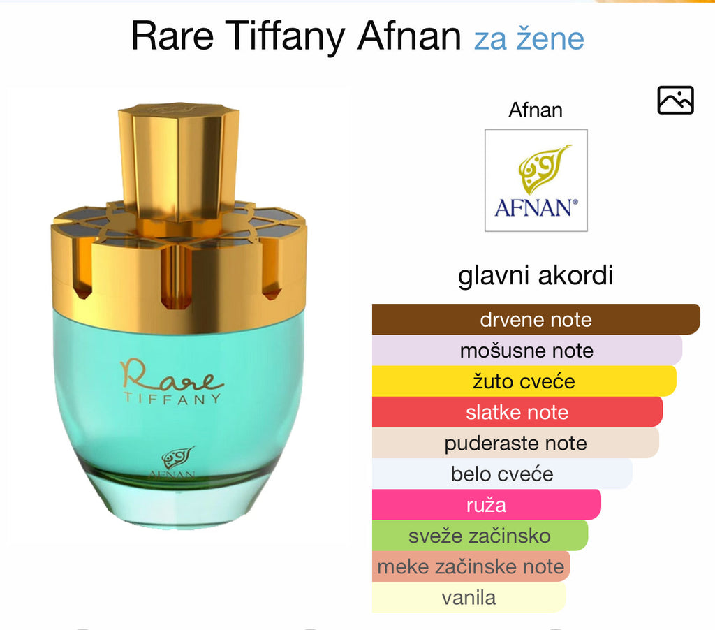 Rare Tiffany by Afnan - Zahra Dubai Parfemi