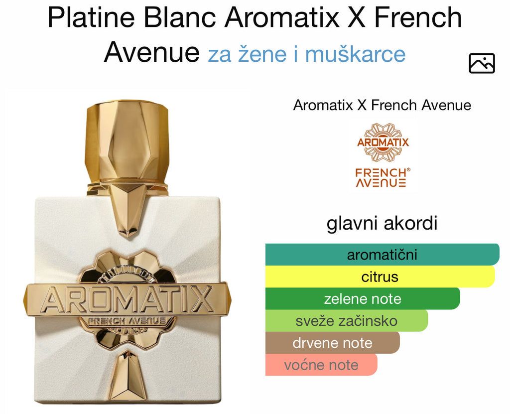 Platin Blanc Aromatix by French Avenue - Zahra Dubai Parfemi