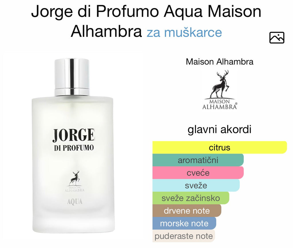 Jorge Di Aqua by Maison Alhambra - Zahra Dubai Parfemi