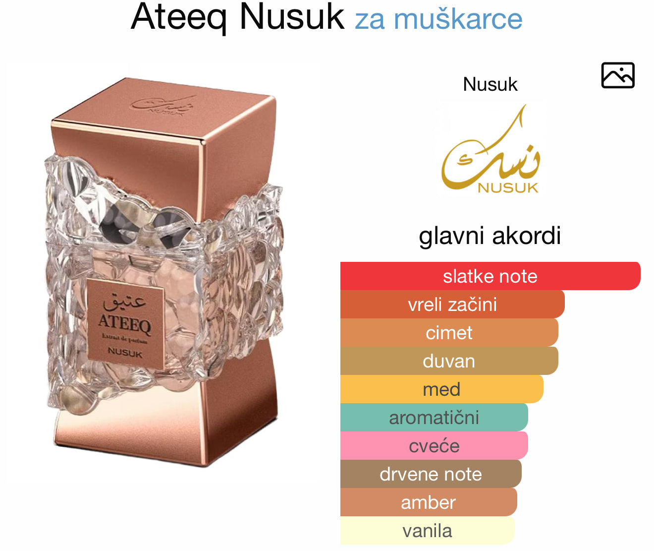Ateeq Nusuk extrait de parfum - Zahra Dubai Parfemi