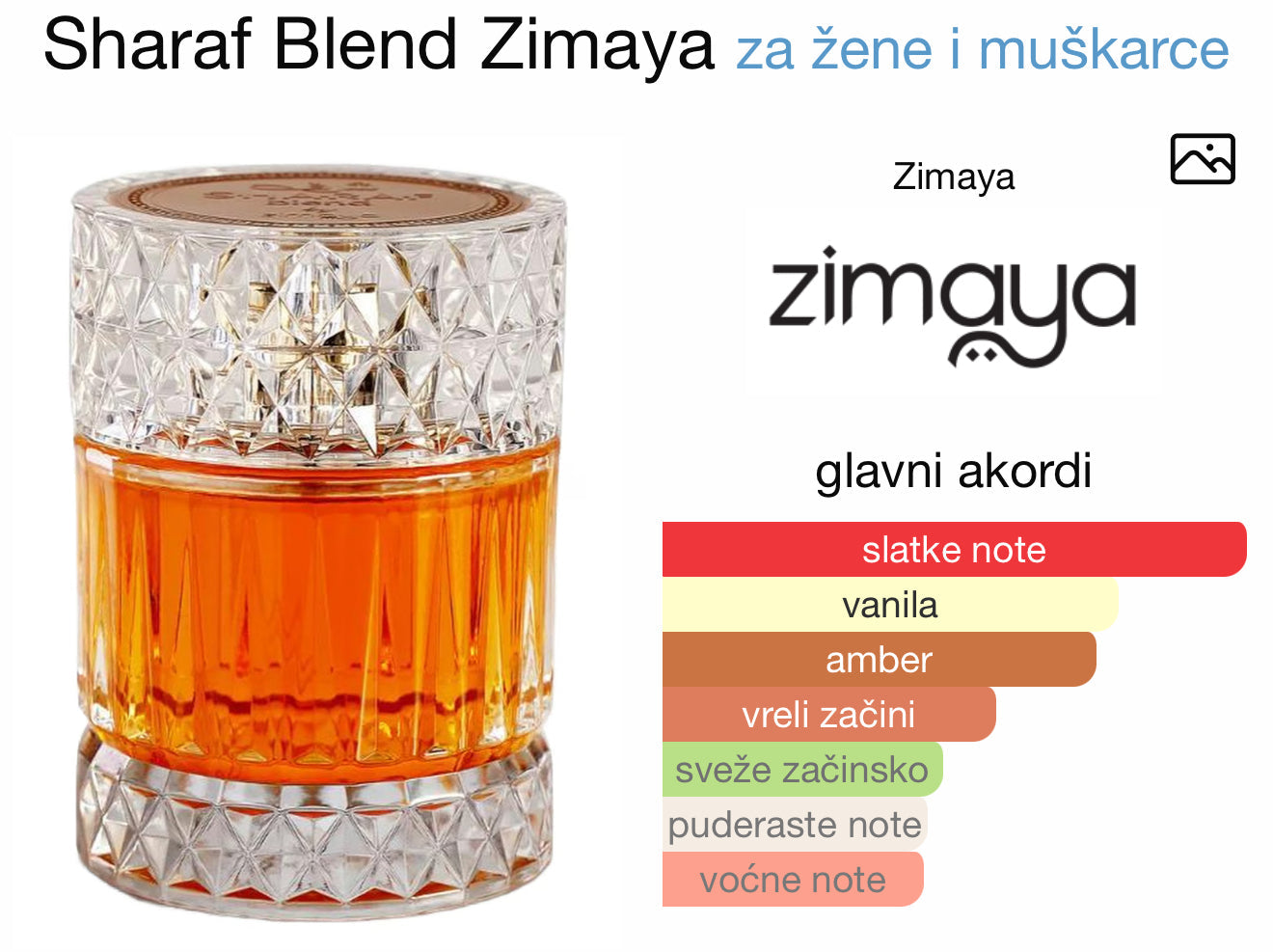 Sharaf Blend Extrait de Parfum by Zimaya - Zahra Dubai Parfemi
