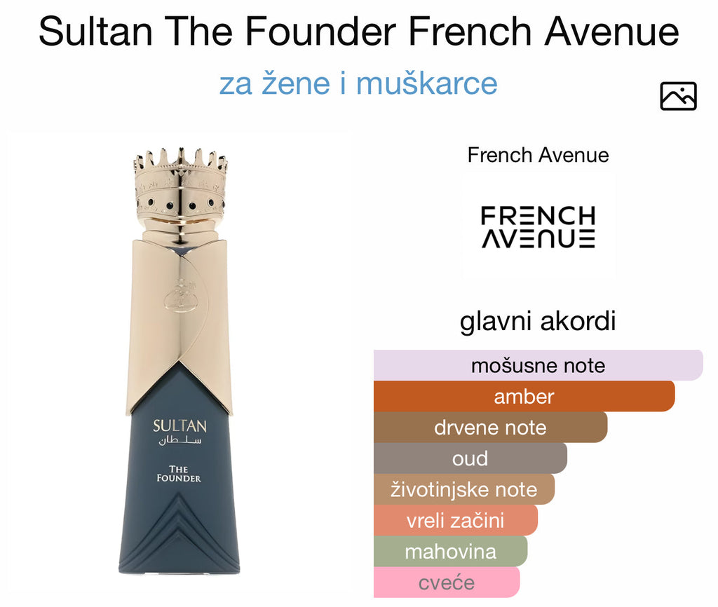 Sultan The Founder by French Avenue - Zahra Dubai Parfemi
