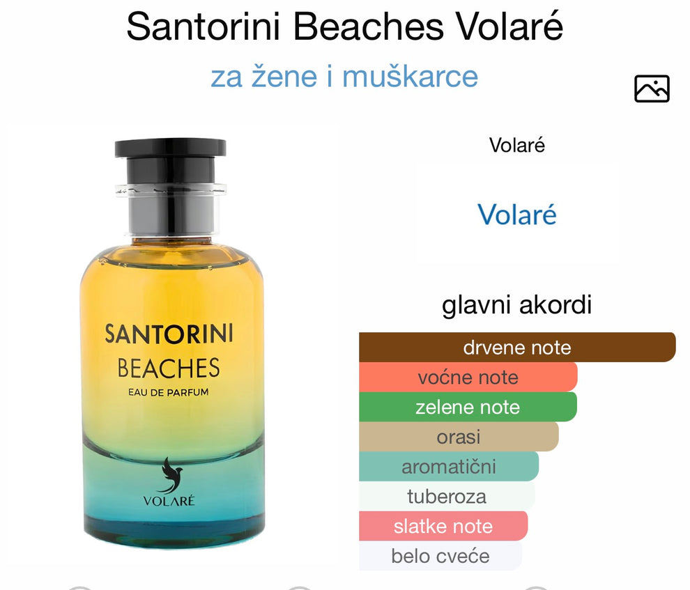 Santorini Beaches by Volare - Zahra Dubai Parfemi