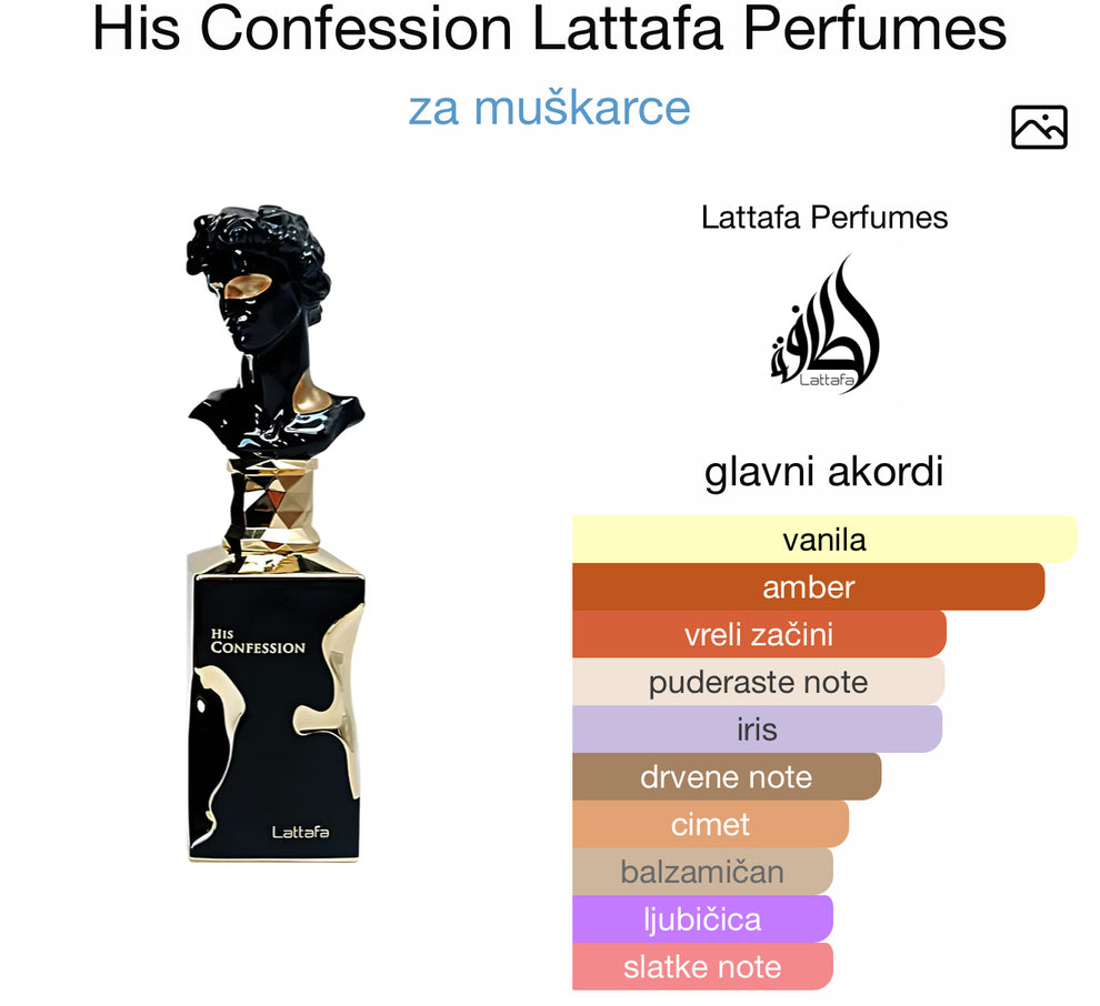 His Confession by Lattafa 100ml EDP